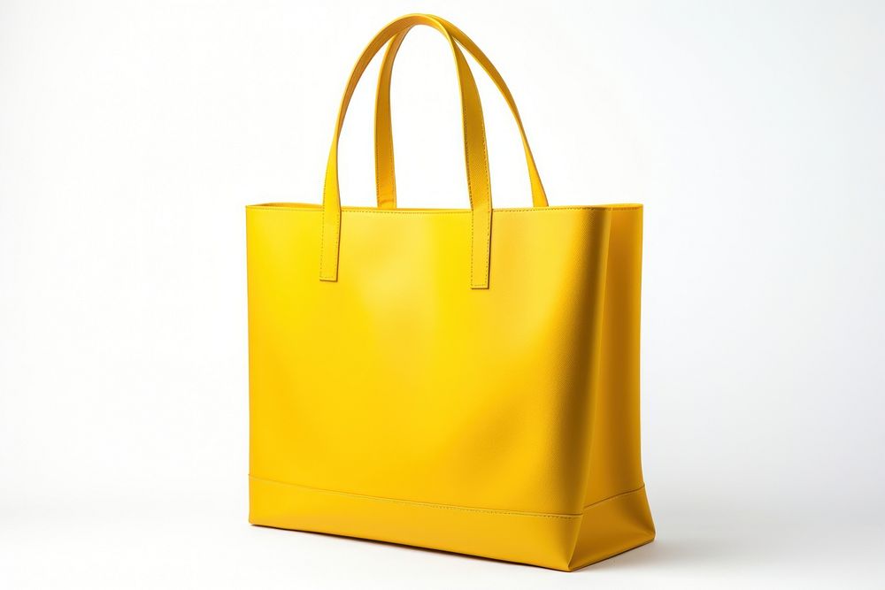 Tote bag shoulder handbag yellow. AI generated Image by rawpixel.