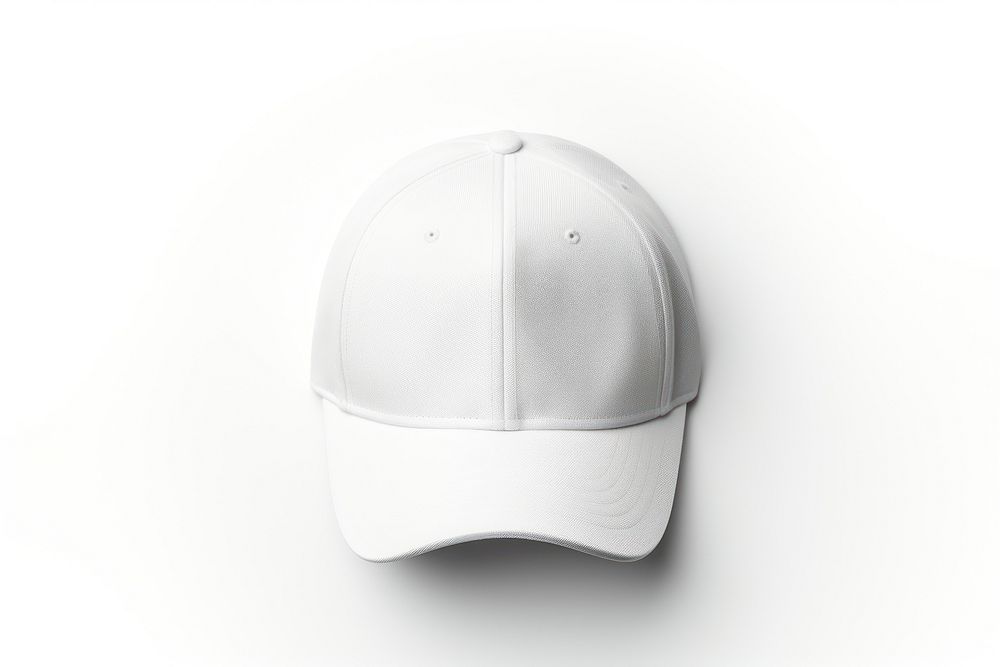 Cap top view white white background. AI generated Image by rawpixel.