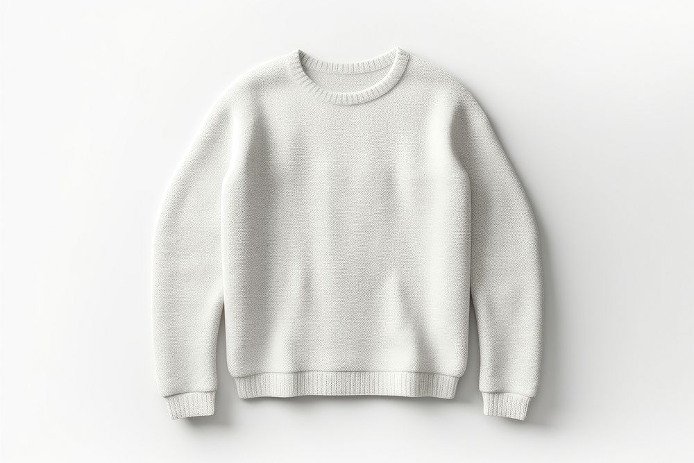 Sweater top view sweatshirt white. 