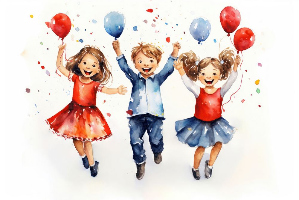 Kids balloon party child. AI generated Image by rawpixel.