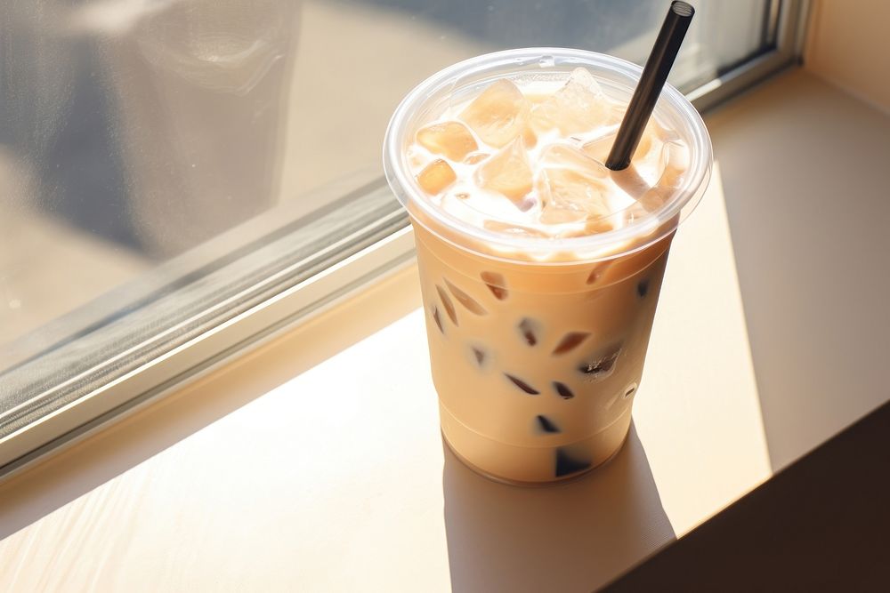 Bubble tea cup drink refreshment. 