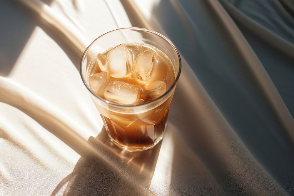 Ice coffee cocktail drink glass. AI generated Image by rawpixel.