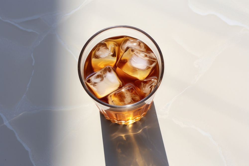 Ice coffee drink glass soda. AI generated Image by rawpixel.