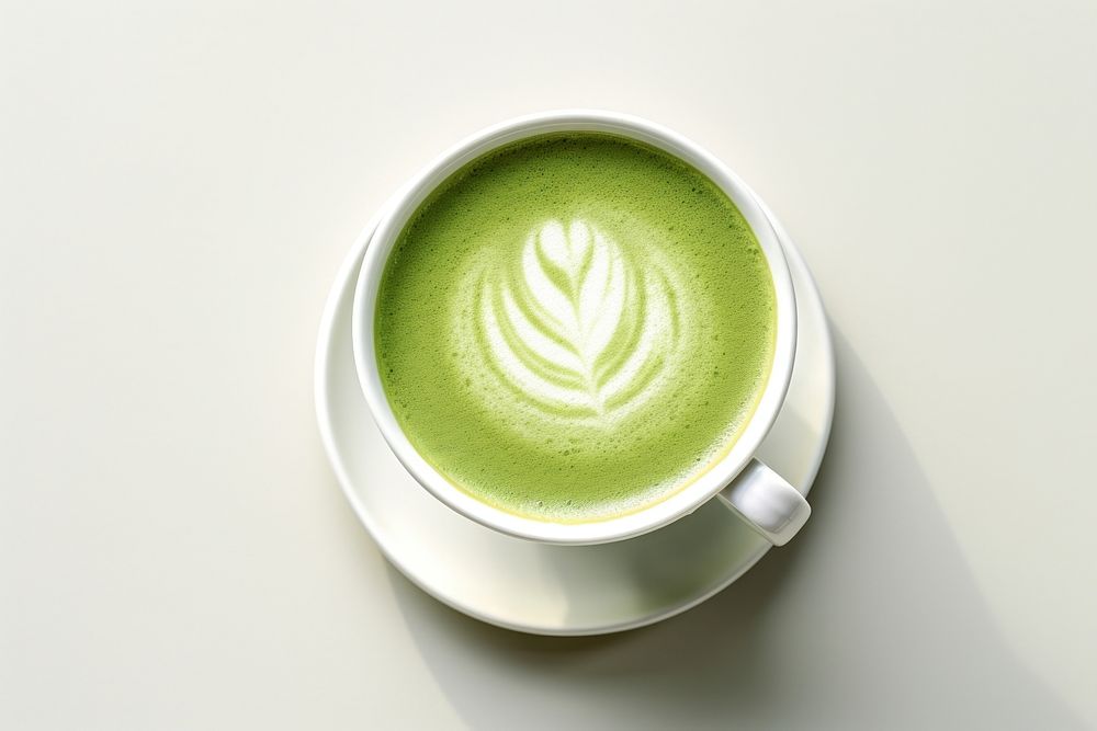 Matcha latte cup coffee drink. AI generated Image by rawpixel.
