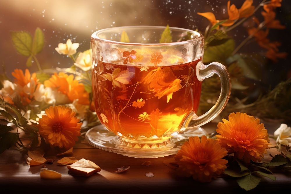 Flower cup tea saucer. AI generated Image by rawpixel.