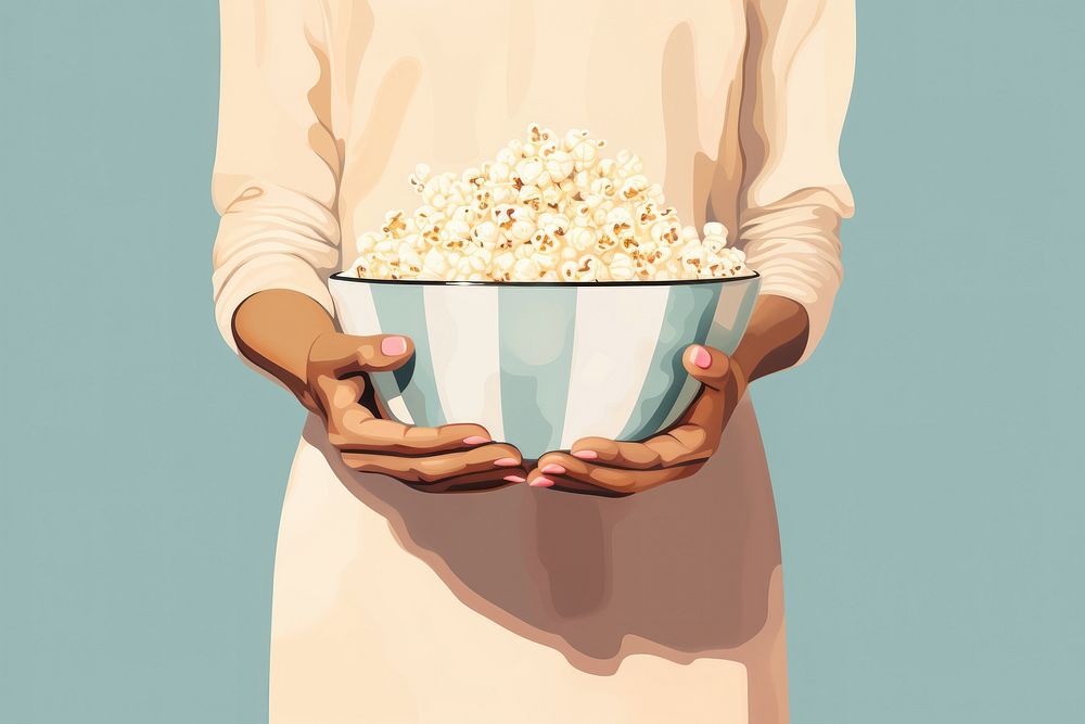 Popcorn holding snack food. AI generated Image by rawpixel.