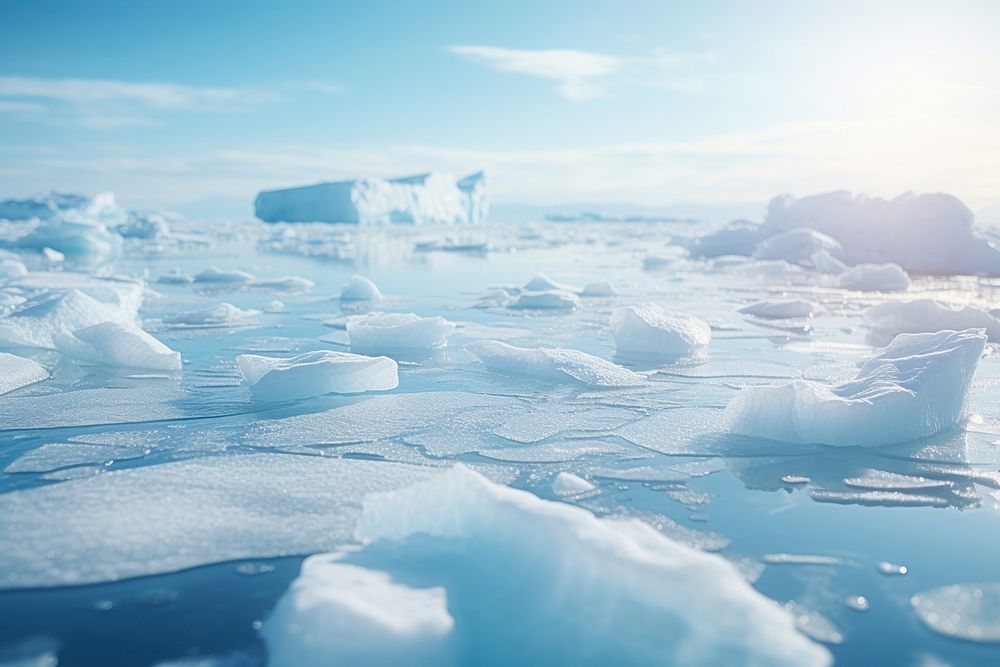 Sea-ice landscape nature outdoors. AI generated Image by rawpixel.
