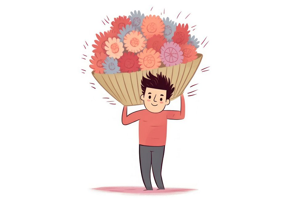 Flower carrying plant celebration. AI generated Image by rawpixel.