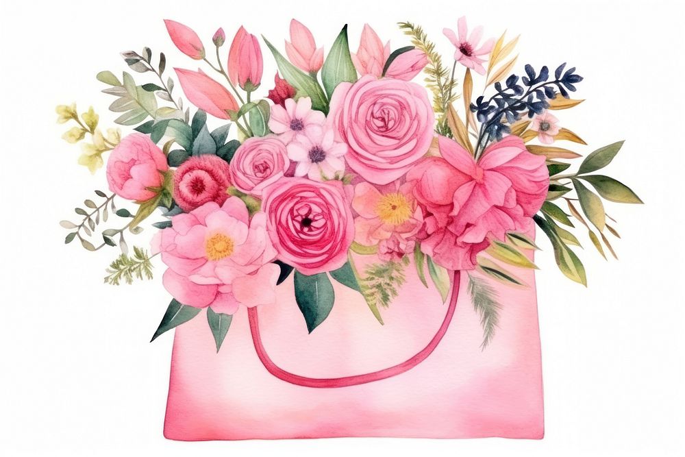 Flower bag handbag plant. AI generated Image by rawpixel.