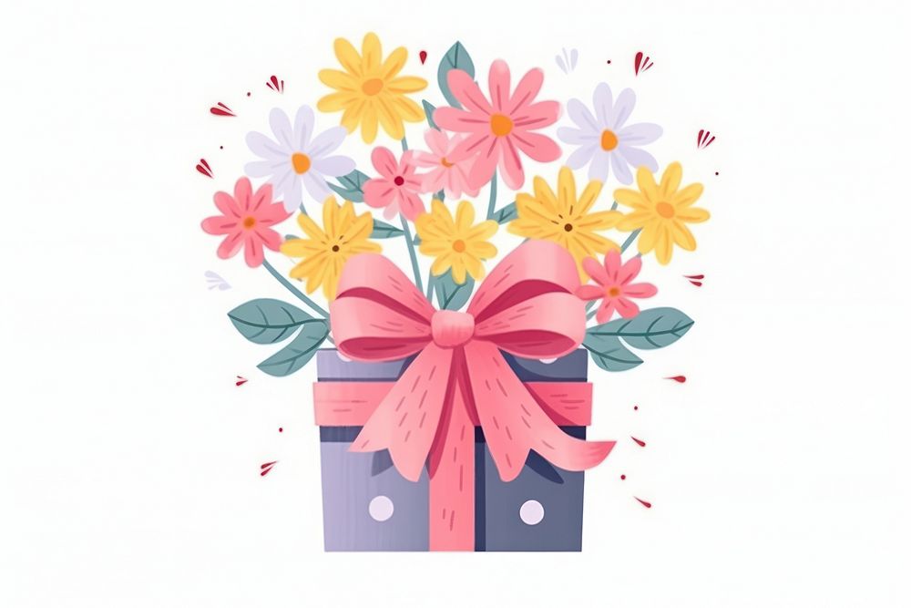 Flower surprise plant gift. AI generated Image by rawpixel.