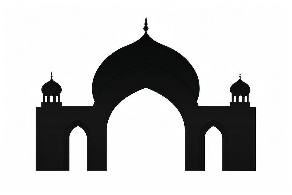Silhouette arch architecture building. AI generated Image by rawpixel.