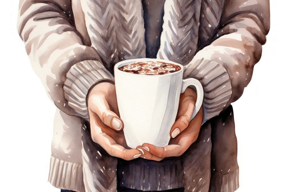 Mug chocolate holding coffee. AI generated Image by rawpixel.