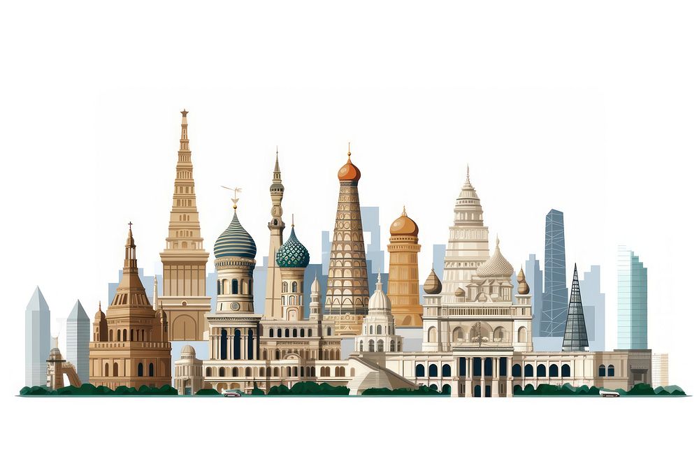 Famous architecture metropolis building outdoors. AI generated Image by rawpixel.