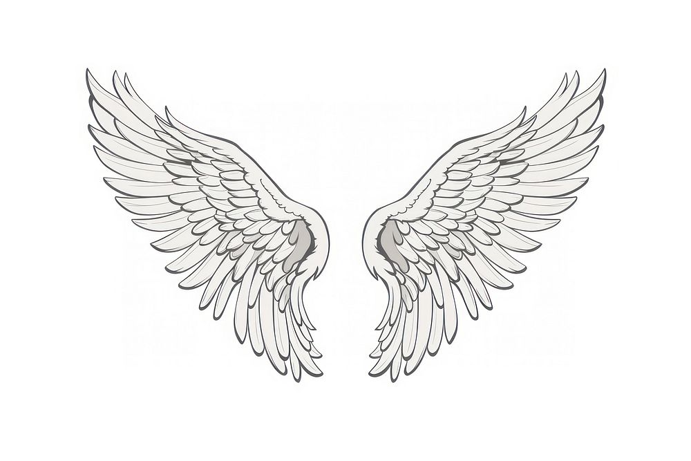 Drawing sketch angel white. AI generated Image by rawpixel.