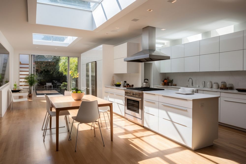 Kitchen room architecture furniture.