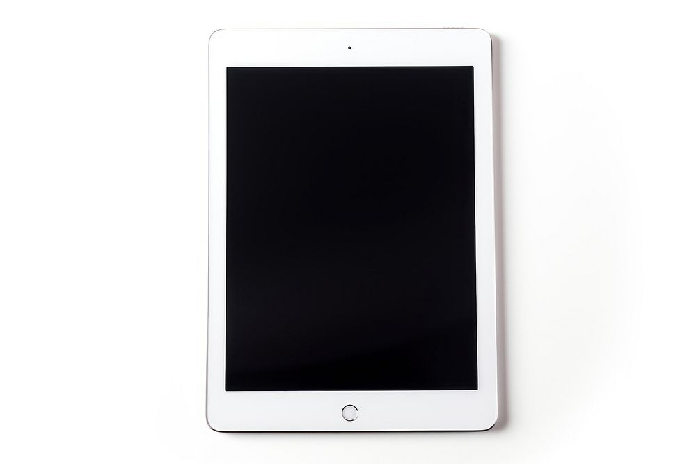 A smart tablet computer screen white background. 