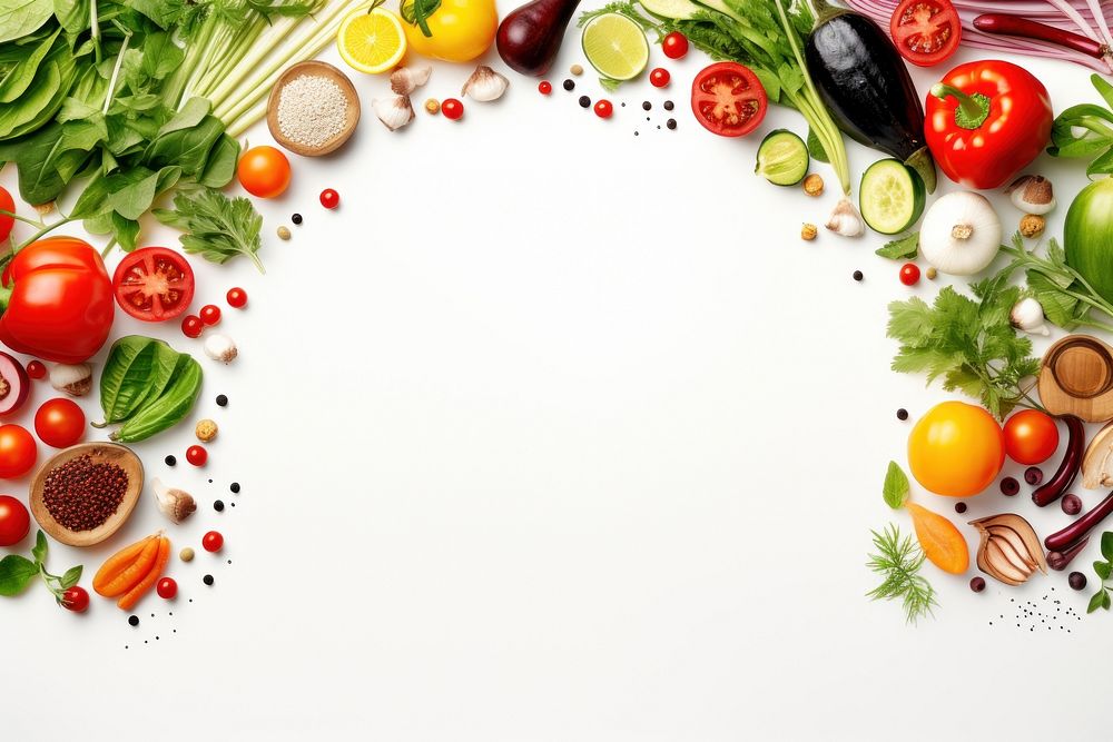 Healthy nutrition food white background ingredient. AI generated Image by rawpixel.
