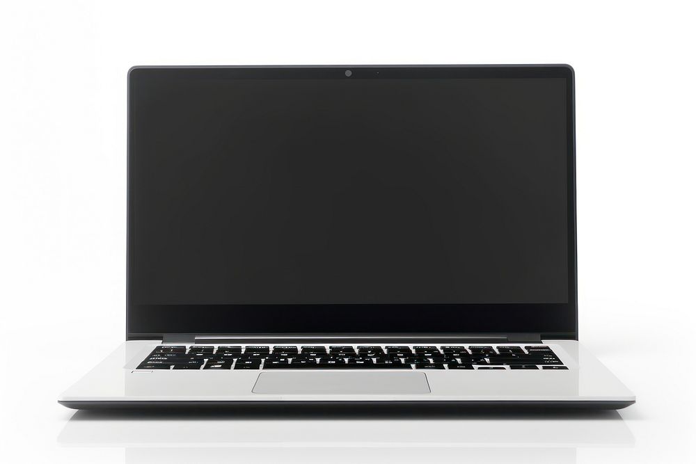Laptop screen computer white background portability. AI generated Image by rawpixel.