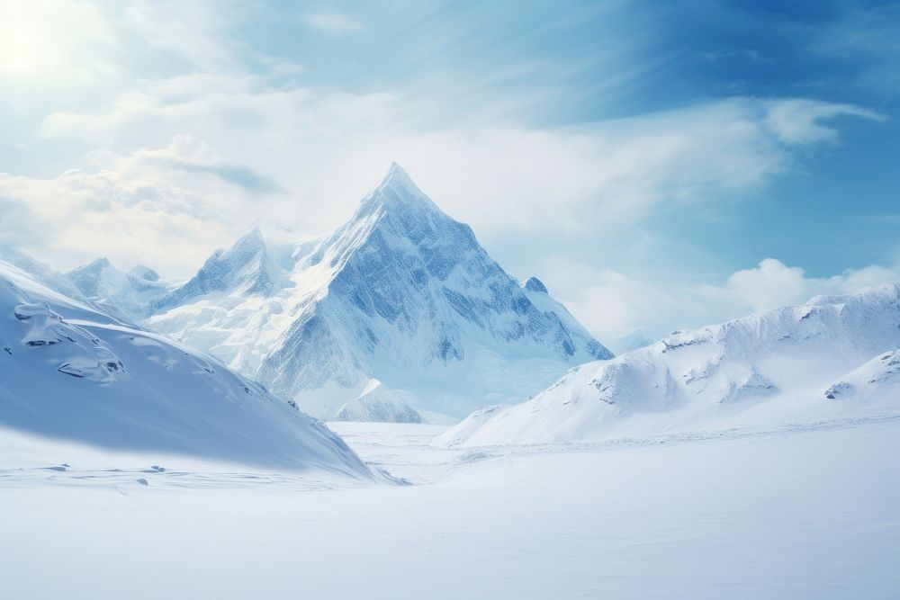 Snow mountain background landscape outdoors glacier. AI generated Image by rawpixel.