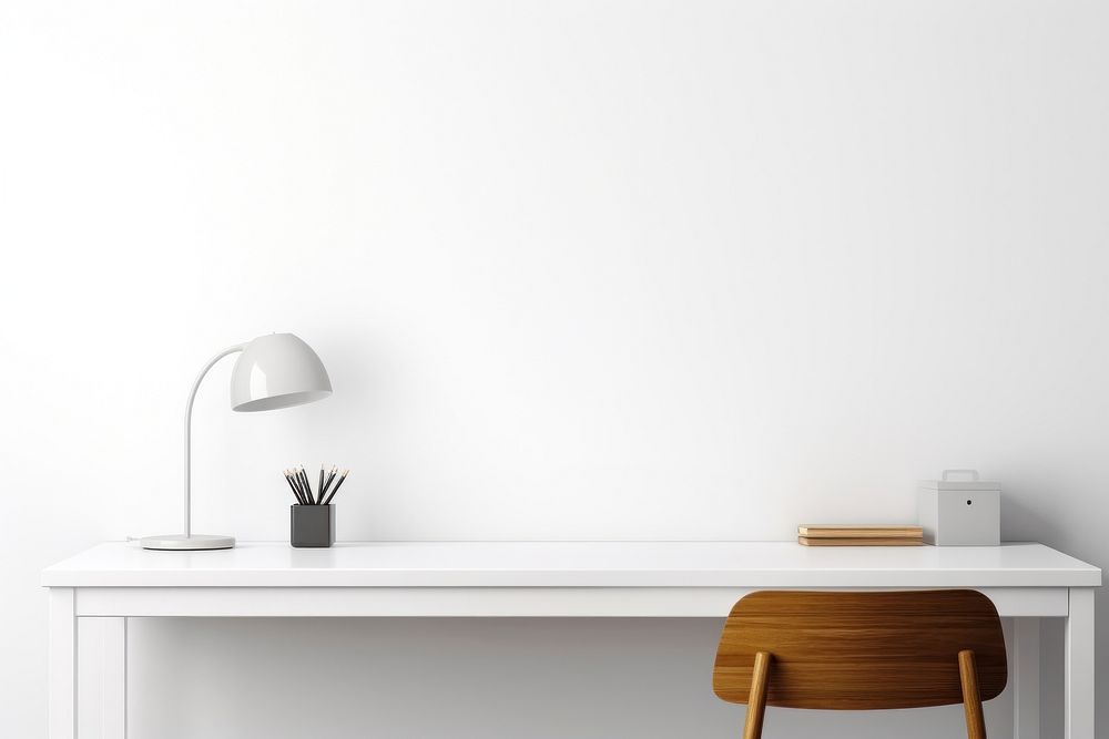 Working desk furniture lighting table. AI generated Image by rawpixel.