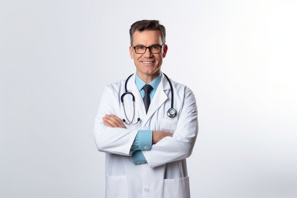 Doctor male glasses adult. AI generated Image by rawpixel.