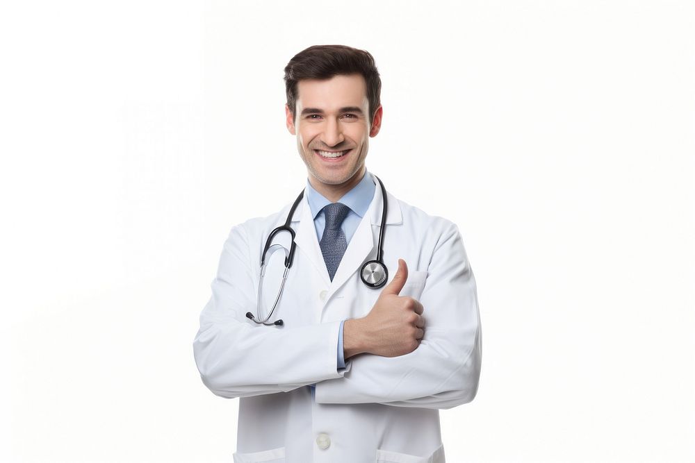 Doctor male adult smile. AI generated Image by rawpixel.