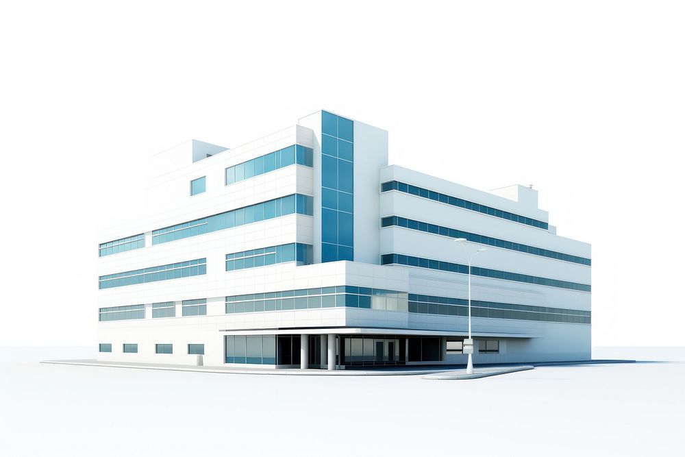 Hospital building architecture city. AI generated Image by rawpixel.