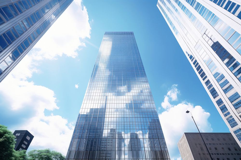 Skyscraper architecture cityscape building. AI generated Image by rawpixel.