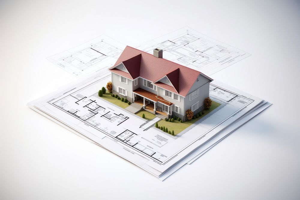 House architecture building diagram. AI generated Image by rawpixel.