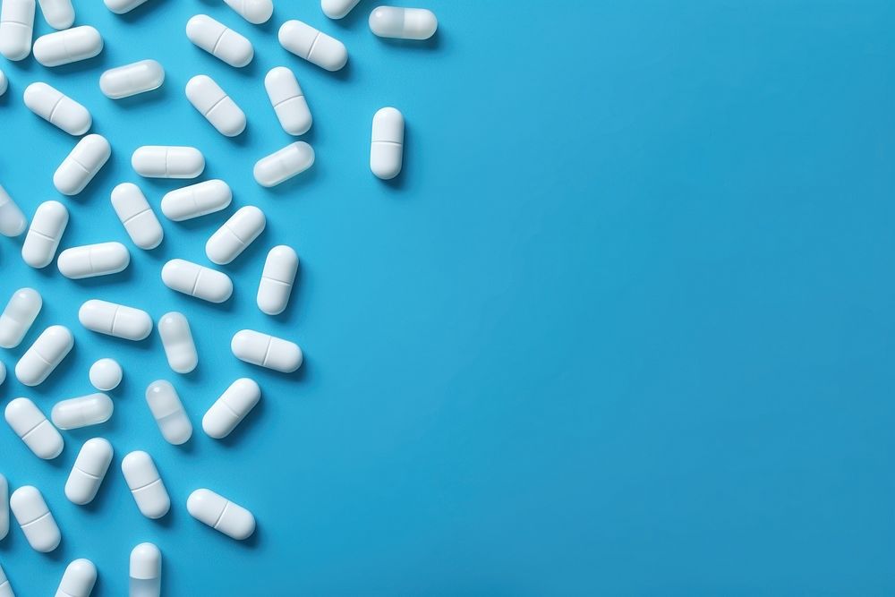 Medicine backgrounds pill blue. AI generated Image by rawpixel.