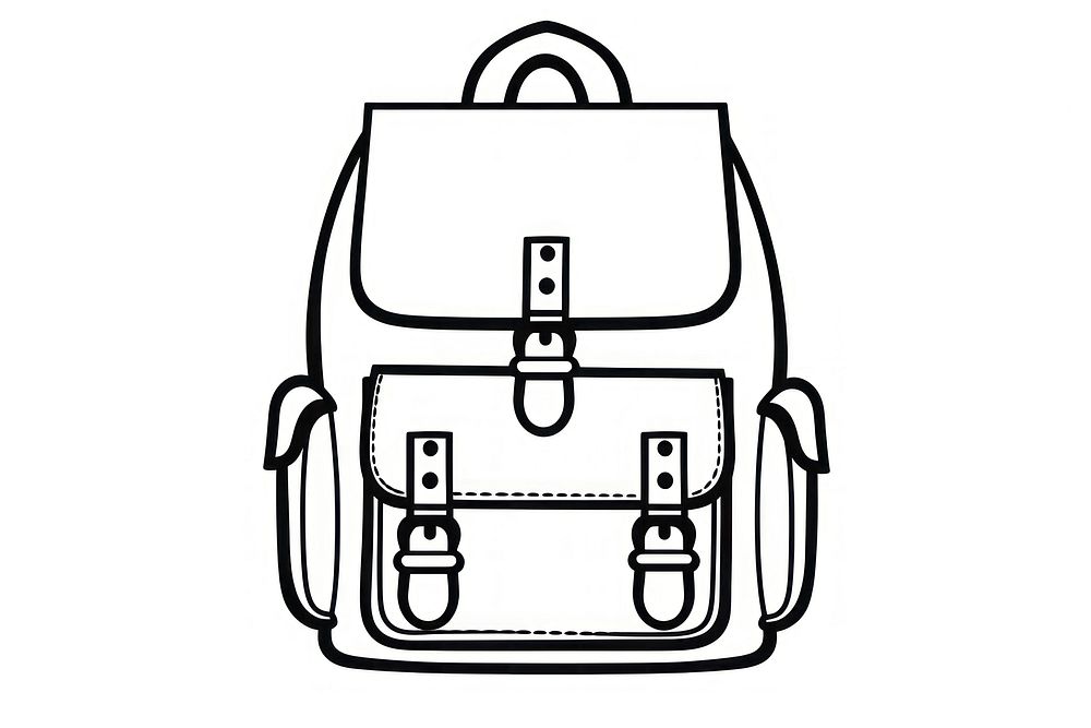 Bag backpack handbag drawing. AI generated Image by rawpixel.