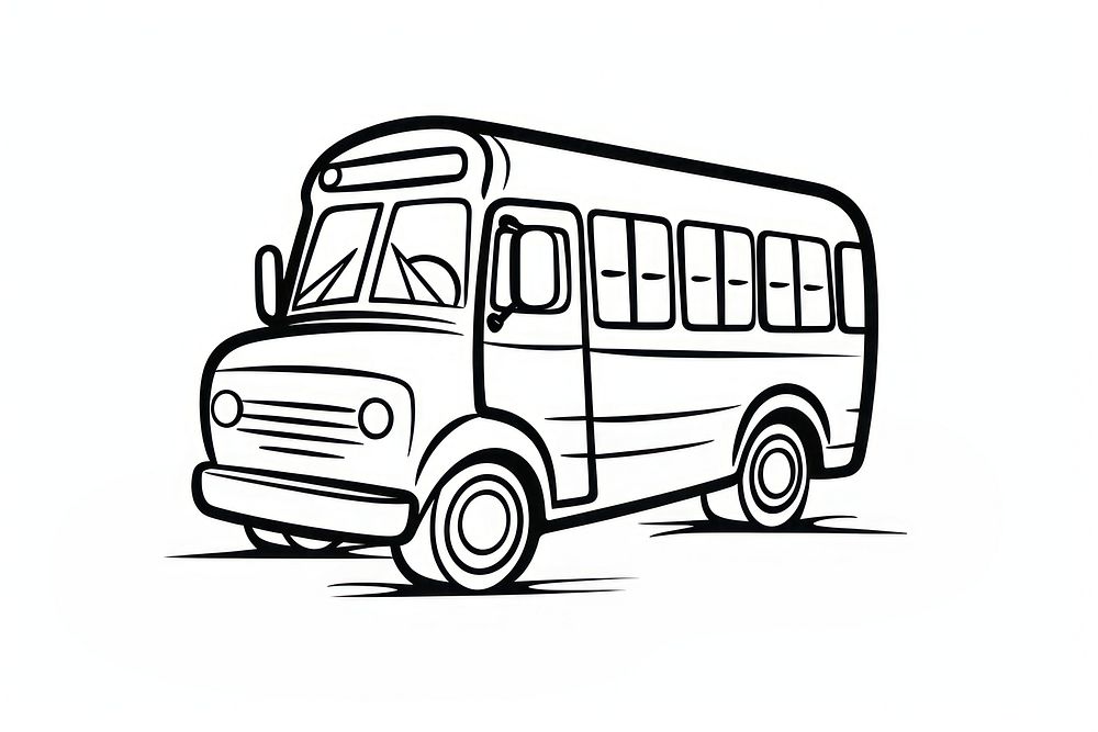 Drawing bus vehicle sketch. AI generated Image by rawpixel.