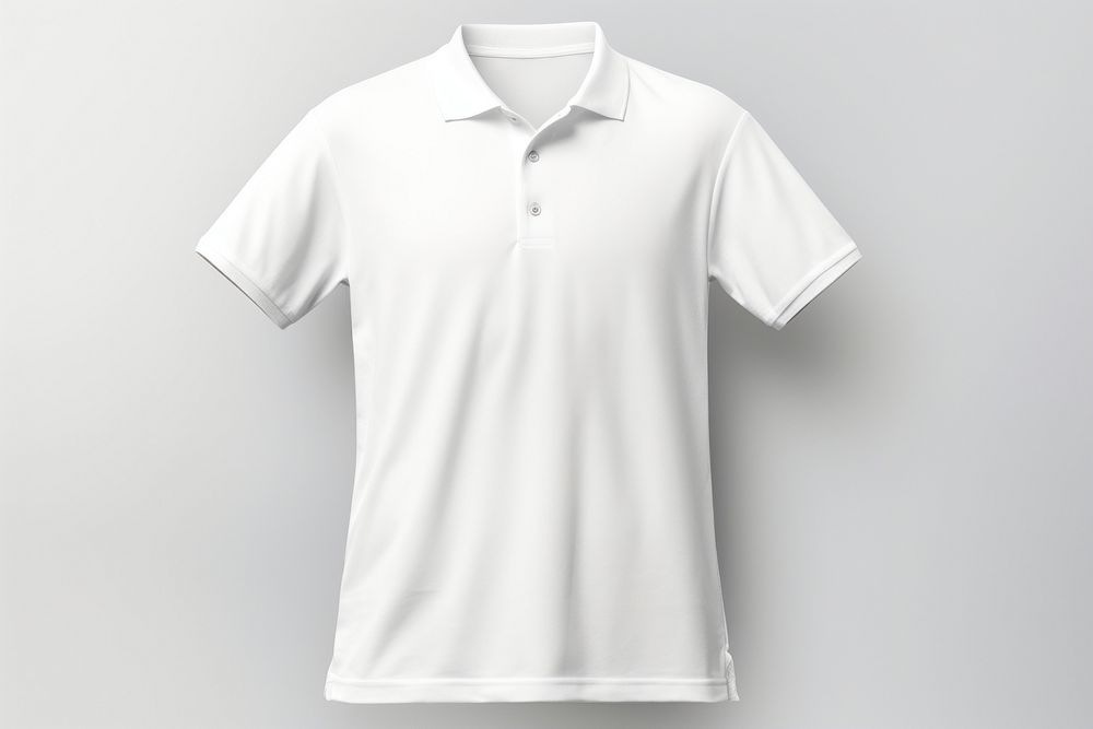 Polo shirt t-shirt sleeve white. 