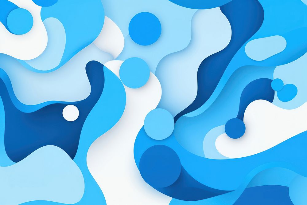Paper cut abstract background backgrounds pattern blue. AI generated Image by rawpixel.