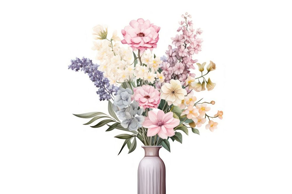 Artificial Flowers blossom flower vase. AI generated Image by rawpixel.