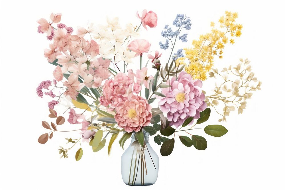 Artificial Flowers flower art arrangement. AI generated Image by rawpixel.
