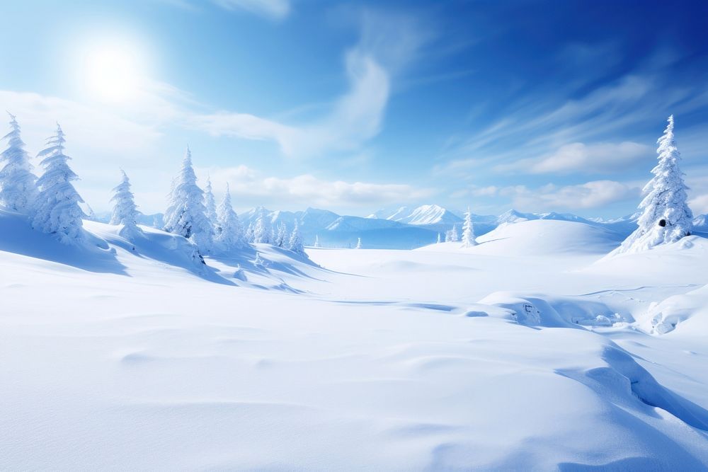 Snow background landscape outdoors nature. AI generated Image by rawpixel.