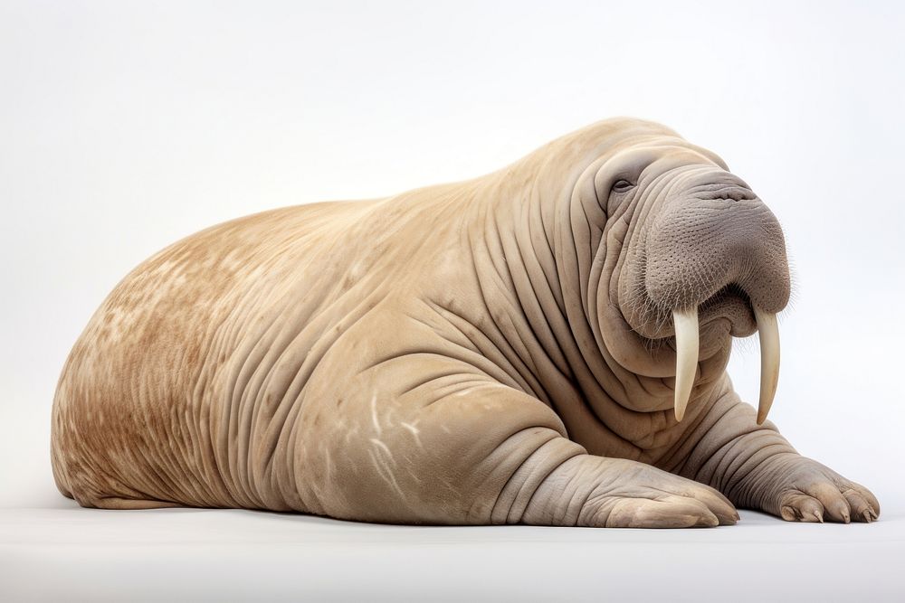 Sleeping walrus wildlife animal mammal. AI generated Image by rawpixel.