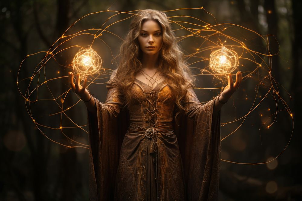 Women wizard photography portrait fantasy. AI generated Image by rawpixel.