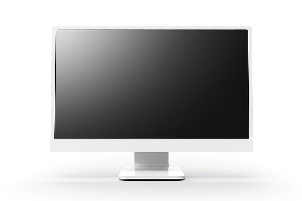 Desktop computer television screen white. AI generated Image by rawpixel.
