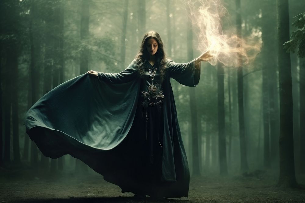 Women wizard fashion forest adult. AI generated Image by rawpixel.
