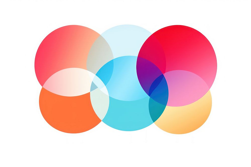 Abstract circle overlapping background logo white background pattern. AI generated Image by rawpixel.