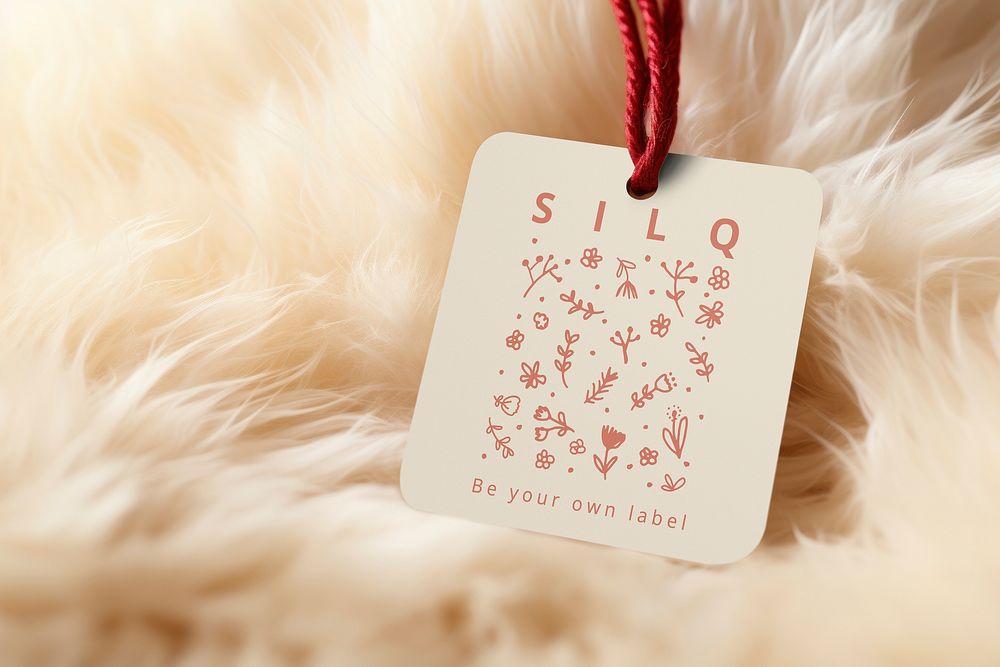 Tag label mockup psd