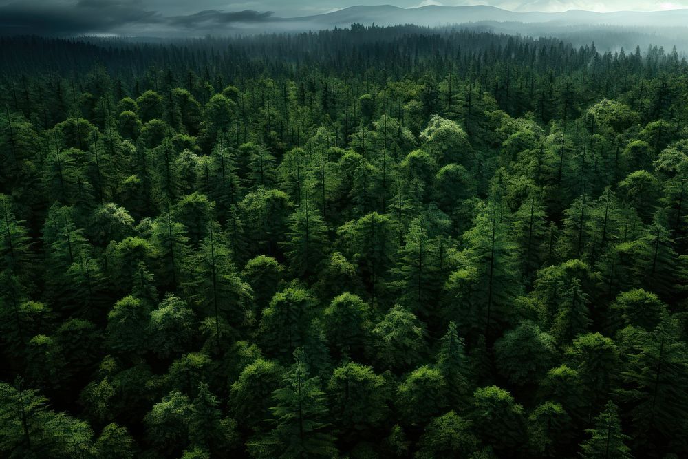 Green forest nature vegetation outdoors. AI generated Image by rawpixel.