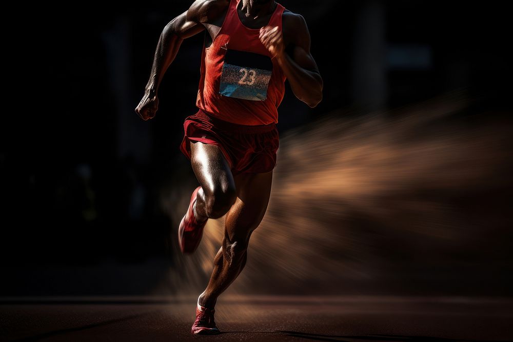 Running athlete sports adult determination. AI generated Image by rawpixel.