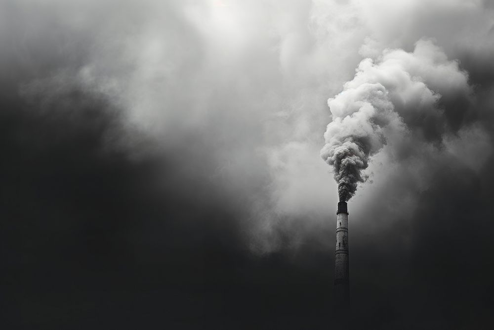 Smoke pollution outdoors chimney. AI generated Image by rawpixel.