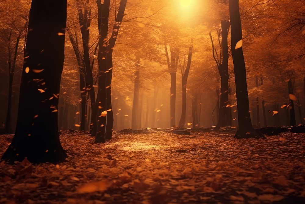 Autumn background outdoors nature forest. 