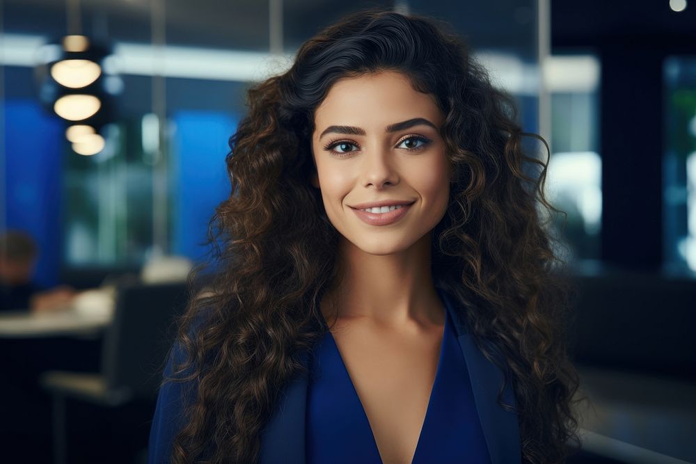 Middle East gorgeous woman portrait smiling female. AI generated Image by rawpixel.