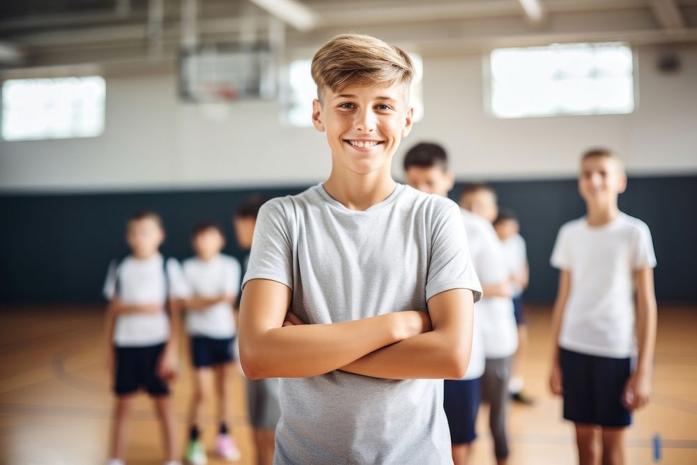 School basketball education portrait. AI generated Image by rawpixel.