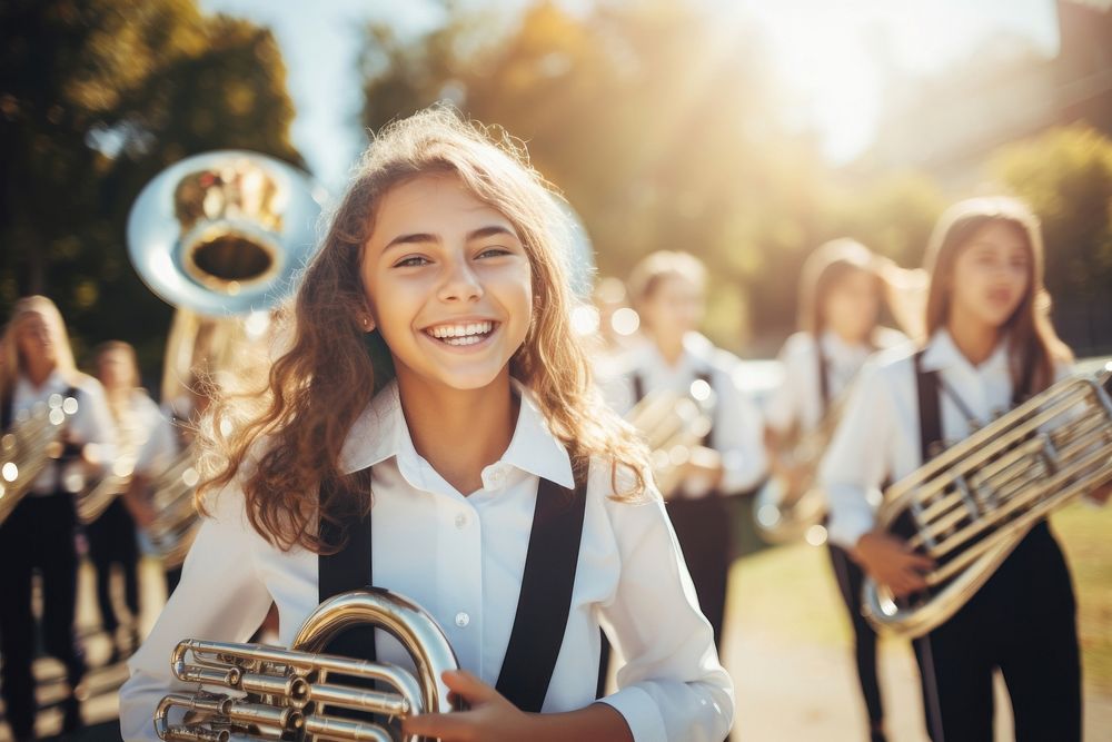 School musician teen marching band. AI generated Image by rawpixel.